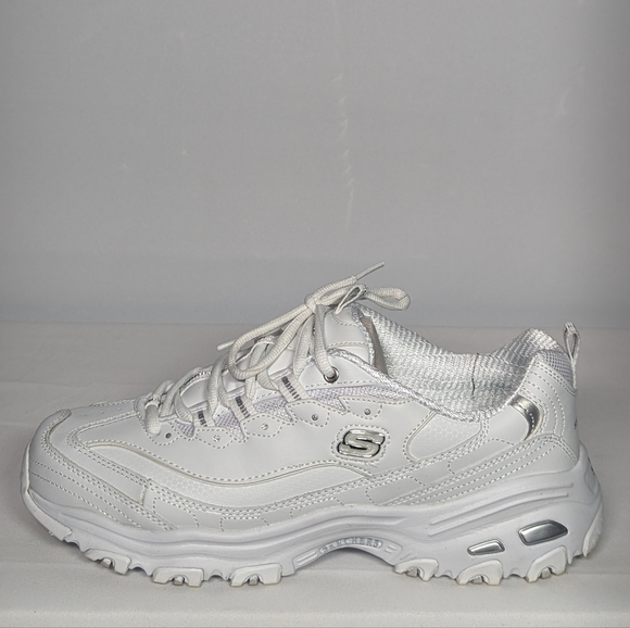 NEW Skechers Women's D'Lites Biggest Fan Sneakers Sz 10 white - Picture 2 of 4